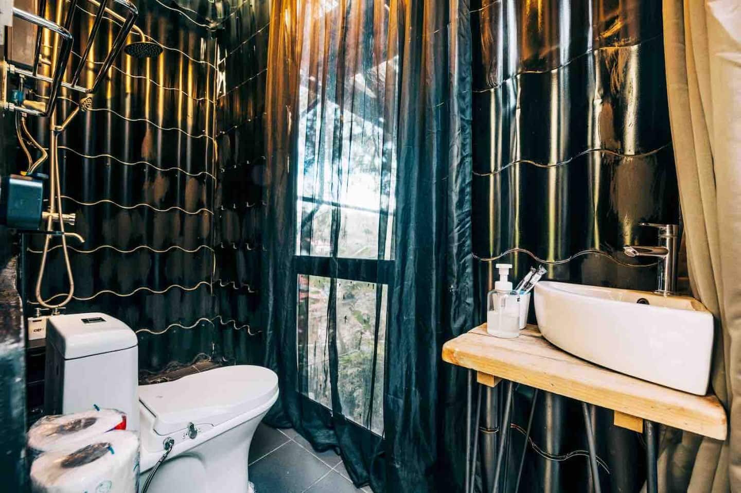 Pine Cone Treehouse Toilet and Bath